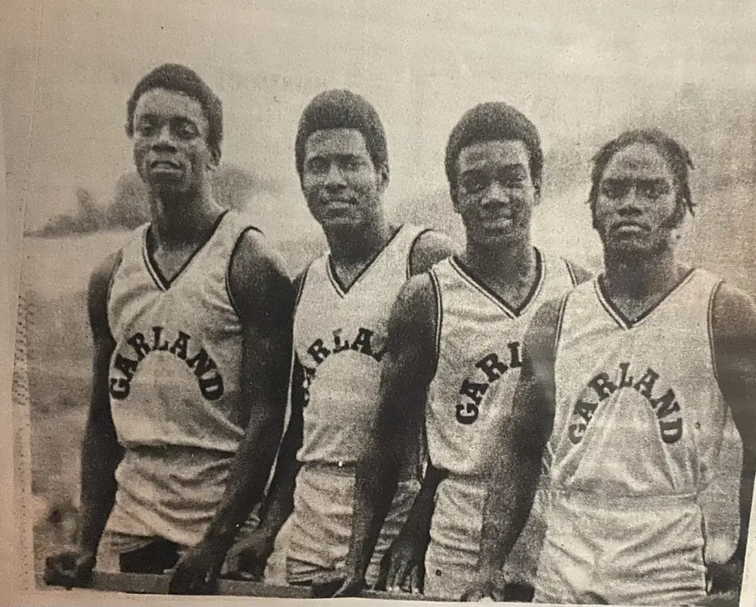 Herkie Walls sprinting for Garland High School