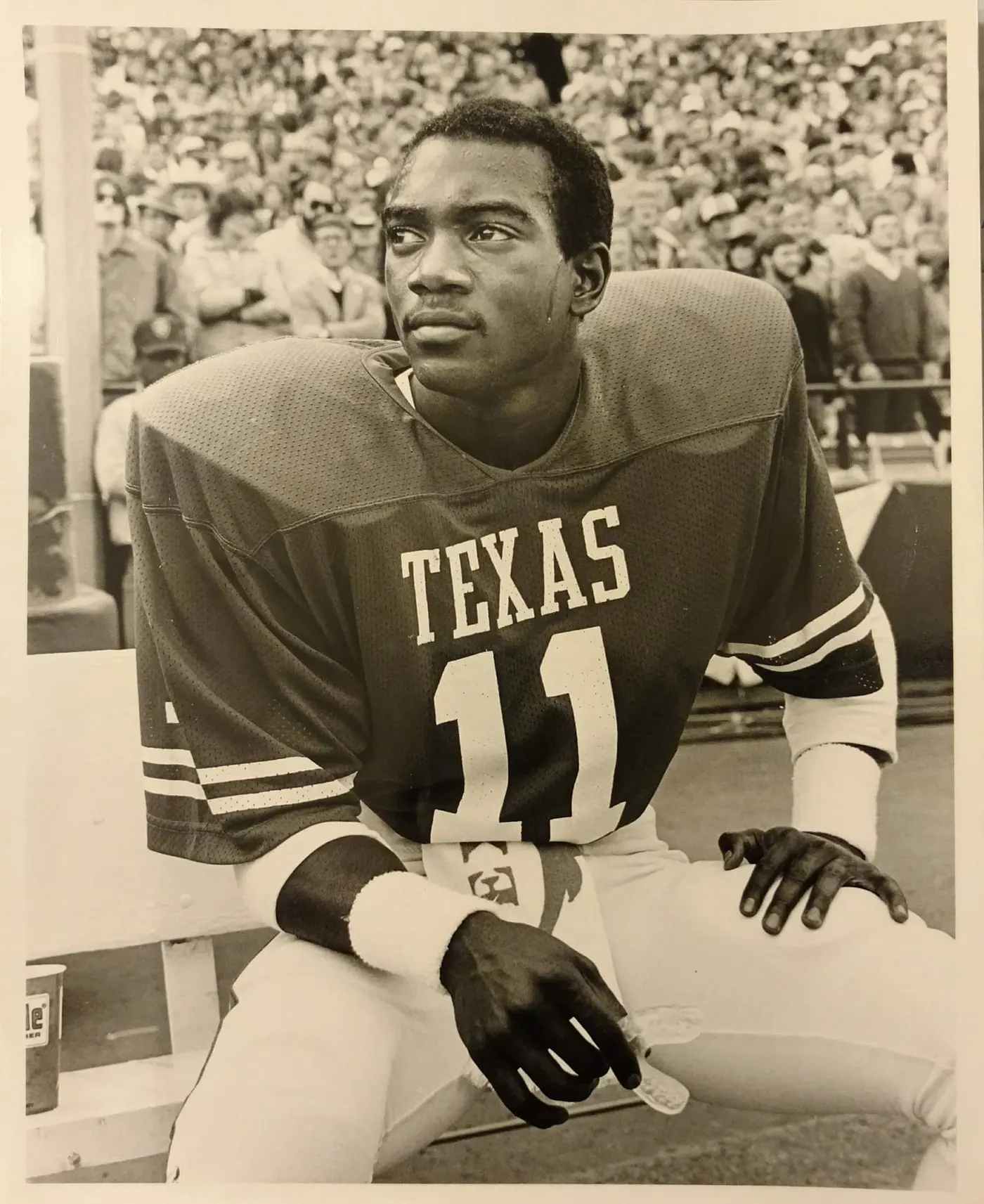 Herkie Walls in his number 11 University of Texas jersey, 1982