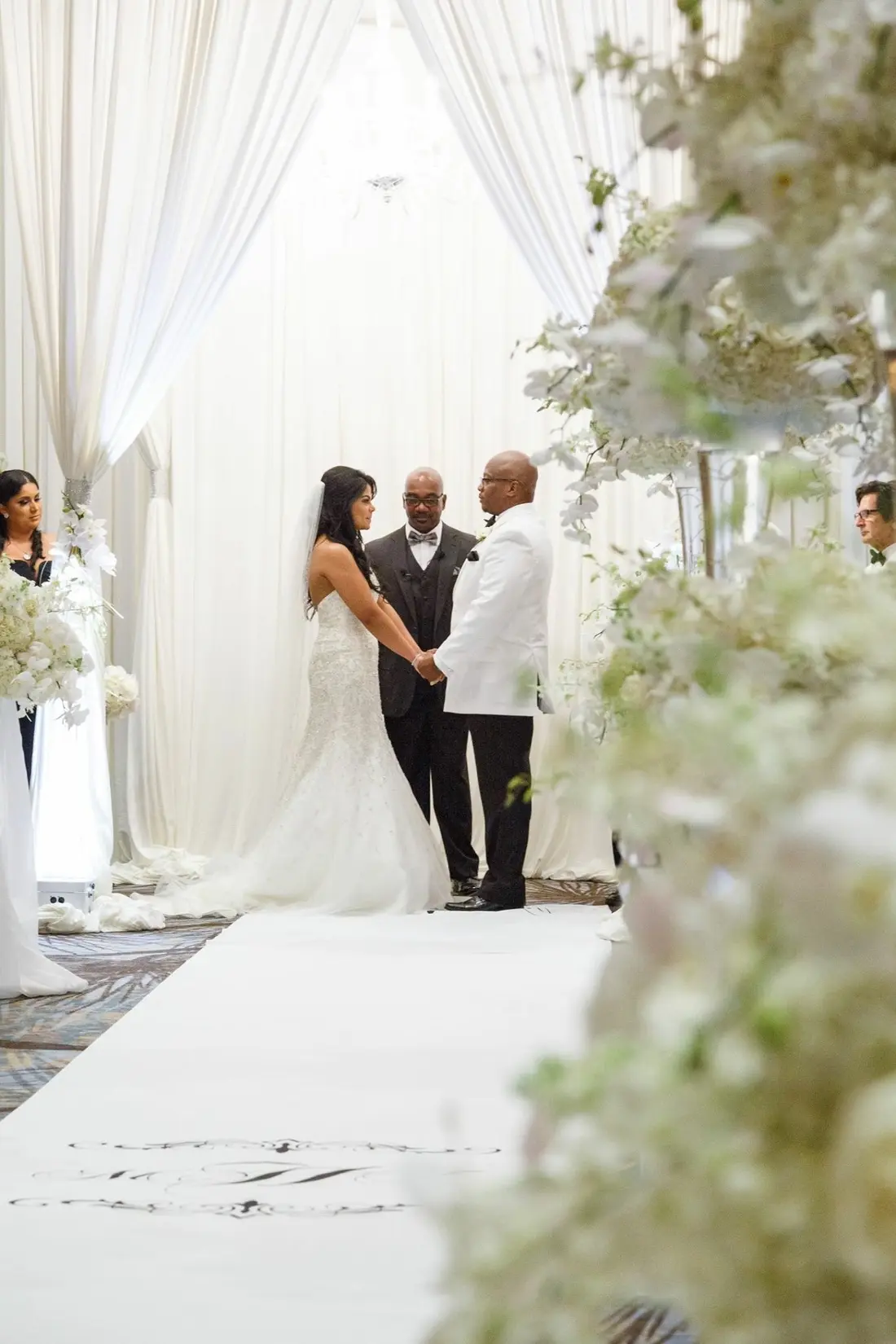 Pastor Herkie Walls officiating a wedding ceremony
